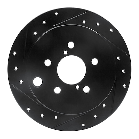 Dynamic Friction Co DFC Brake Rotor - Drilled and Slotted - Black 633-13025L