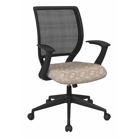 Office Star Products EM Series Screen Back Task Chair with "T" Arms, City Park Birch EM51022N-K106