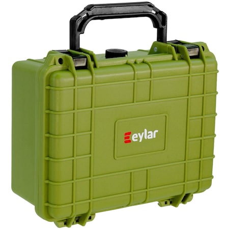 Eylar 9.12in Compact Gear Hard Case Waterproof with Foam Green SA00042-GRN