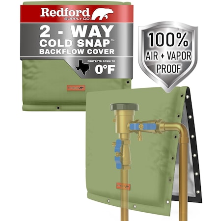 Redford Supply Co. 24"W x 24"H, Green - 2 Way Opening Custom Backflow Preventer Cover, Pipe Cover, Sprinkler Valve Cover B0CNX66LKG