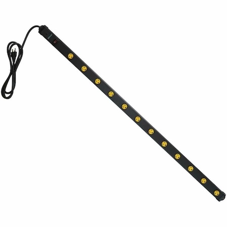 Southwire Outlet Strip, 12 Outlet(s) 6 ft., Black 4612
