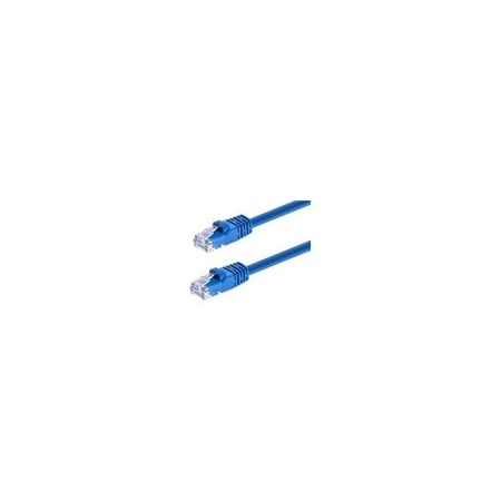 Hellermann-Tyton Cat 5e UTP Patch Cord, Molded Boot, Blue,  PCBLU2