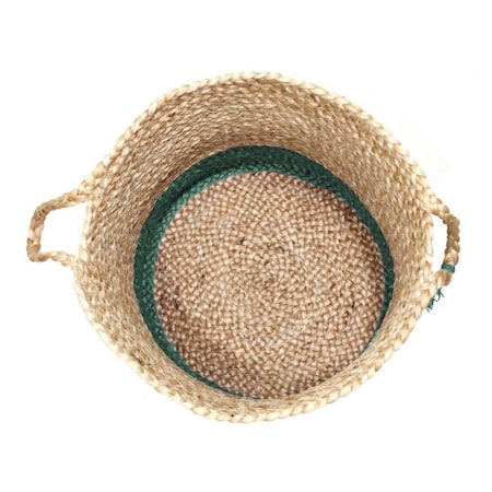 Homeroots 17" Tan Jute Basket 704892