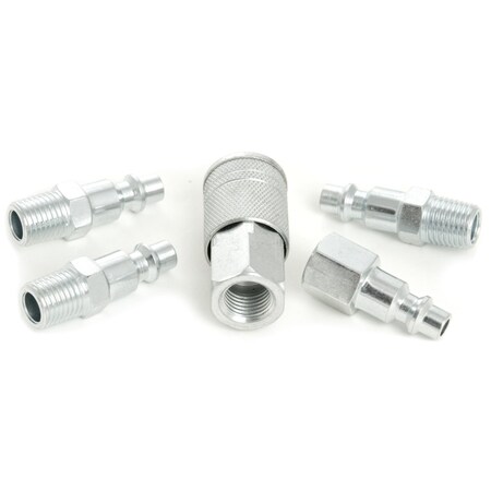 Perform Tool Coupler Fitting 1/4 In; Straight; Set Of 5; With 1 Piece 1/4 In Female NPT Coupler/ 3 Pieces 1/4 In M604C