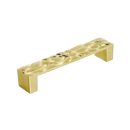 Amerock Calathea 5-1/16 in 128 mm Center-to-Center Brushed Gold Cabinet Pull BP1003128BGL