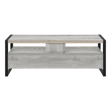 Homeroots 59in Black and Gray Cabinet Enclosed Storage TV Stand 332967