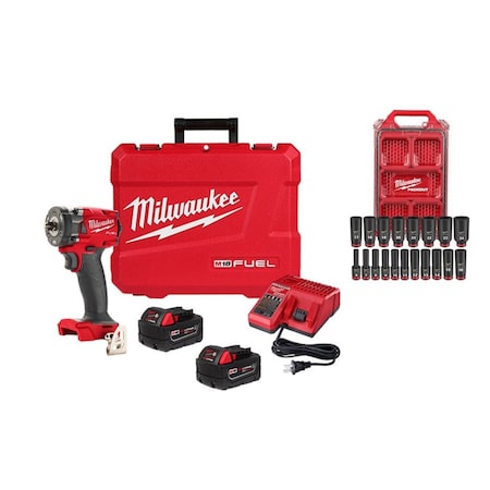 Milwaukee Tool M18 FUEL 3/8 " CPIW + MM Socket Set 2854-22R, 49-66-6801