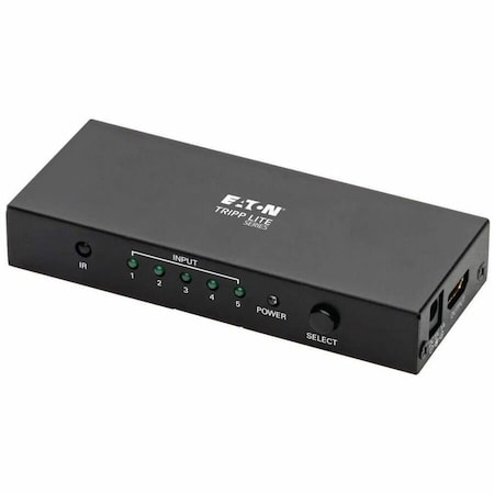 Tripp Lite 5-PORT HDMI SWITCH FOR VIDEO AND AUDIO, 4K X 2K UHD 60 HZ HDMI F/4XF WITH REMO B119-005-UHD