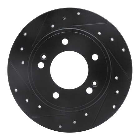 Dynamic Friction Co DFC Brake Rotor - Drilled and Slotted - Black 633-03037L