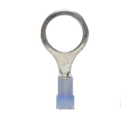 Hillsdale Terminal Ring Terminal, 1/2 in Stud Size, 14 AWG, 600 V, Nylon Insulated, 1000 PK 50104N