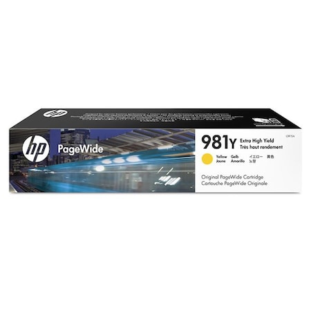 Hp 981Y (L0R15A) Extra High Yield Yellow Original PageWide Cartridge (16,000 Yield) L0R15A
