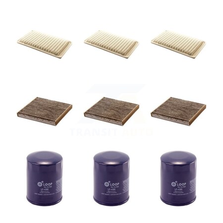 Pur 3x Air + 3x Cabin + 3x Engine Oil Filter 9 Total Kit For Toyota Camry KFM-101473