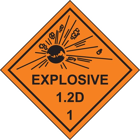Accuform DOT SHIPPING LABELS HAZARD CLASS 1 MSL112PS5