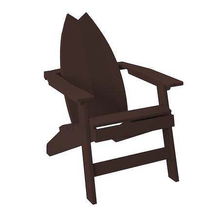 Polybird SURFBOARD ADIRONDACK-TAIL CHAIR.        TUDOR BROWN POLYBIRD P80