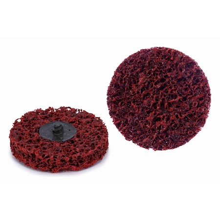 S-Prime STRIP IT Quick Change Discs - Surface Conditioning, Roll-On, Red, 3in x 1/2, 10PK 11173