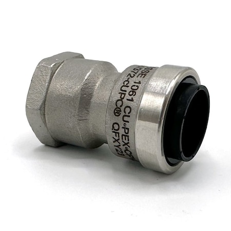 Zoro Select Female Adapter, Stainless Steel, Not Applicable SS812FR