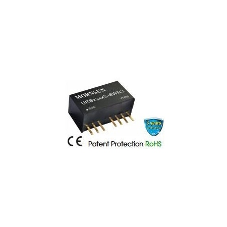 Mornsun 6W isolated DC/DC converter in SIP package Ultra-wide input and regulated single URB2424S-6WR3