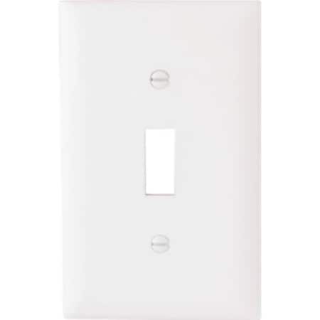 Legrand TradeMaster Wallplate, 4-1/2 in L, 2-3/4 in W, 1 -Gang, Plastic, White, Matte TP1WCC100