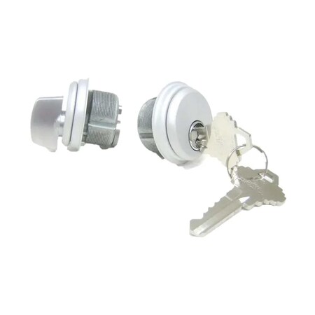 Ecs Hardware ZINC Mortise Cylinder- 1-5/32 Diameter, 1 Length, Aluminum Finish SC1 keyway with 2 brass keys ECSH-ZINC-AL-SC1