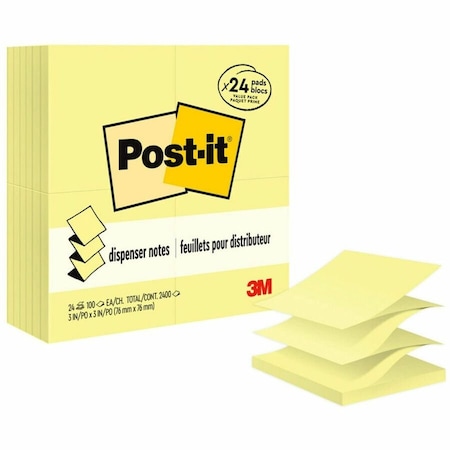 Post-It Pad, Pop-Up, Note, Yellow, PK24 R33024VAD