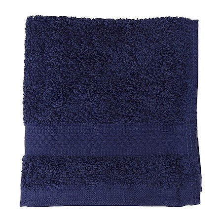 Martex Wash Cloth, 13 in L, Navy 7135313