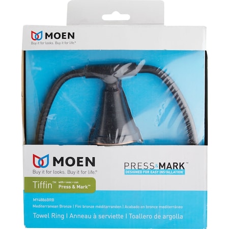 Moen Tiffin Towel Ring Mediterranean Bronze MY4886BRB