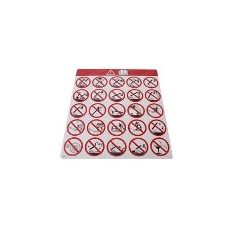 Skyjack REPLACEMENT LABEL- VL- WARNING HAZARDS PIC 159500