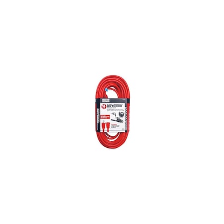Master Electrician Extension Cord, 14/3 SJTW Red Round Vinyl, 50-Ft. 02408ME