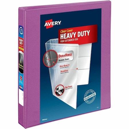Avery Heavy-Duty View Binders, Orchid, 1" Slan 79272