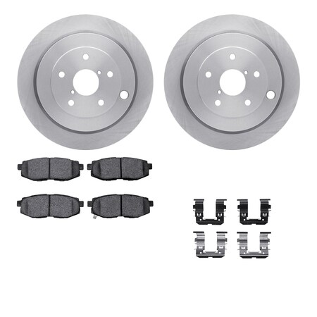 Dynamic Friction Co DFC Brake Rotor with 5000 Brake Pads and Hardware Kit 6512-13207