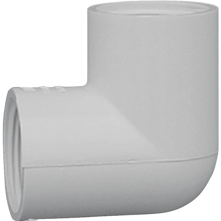 Lasco IPEX Pipe Elbow, 1/2 in, FPT, 90 deg Angle, PVC, White, SCH 40 Schedule, 150 psi Pressure 435538
