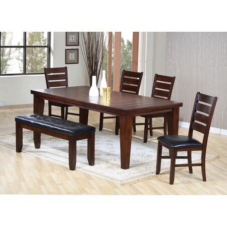 Home Roots Furniture 30 x 48-66 x 42 in. Maple Veneer with Rubber Wood Dining Table - Cherry 286539