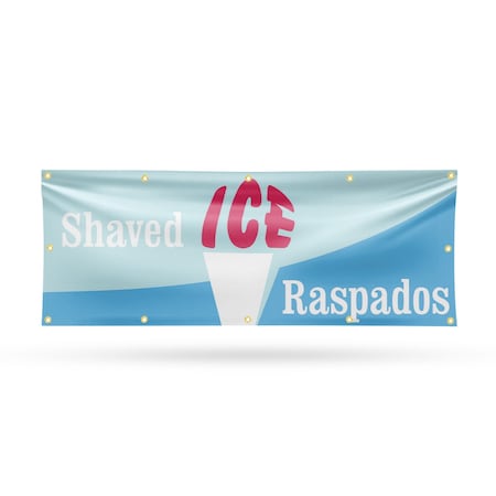 Signmission Shaved Ice Raspados, 48 Inch x 120 Inch, Vinyl Banner B-120-30853