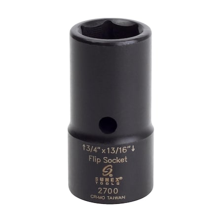 Sunex 1/2 in Drive 3/4 in X 13/16 in Flip Socket 2700