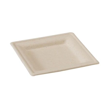 Omg 10.2 x 10.2 in. Square Sugarcane Plate, Brown OM2480429