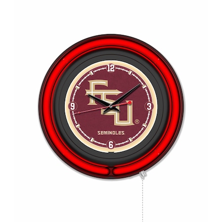 Holland Bar Stool Florida State Script 15 Double Neon Wall Clock Clk15BK