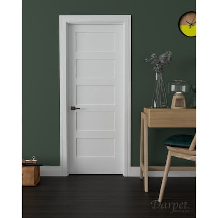 Darpet Shaker Interior Door (5 Panel), 36" x 80" x 1-3/8" thick 5PFLAT6830MDF138