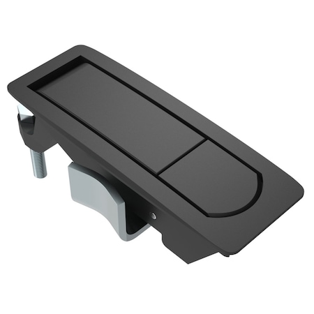 Southco Compression Latch, No Restriction, Flush Trigger, Not sealed, Zinc Alloy, Powder Coat, Black C2-32-35-3