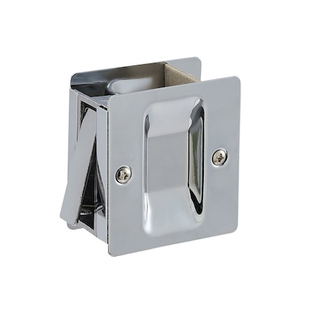 Geo 1-3/4" x 2-1/4" Passage Sliding Door Lock Polished Chrome Finish GBH-SDPS-PC