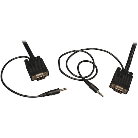Tripp Lite 15FT SVGA / VGA COAX MONITOR CABLE WITH AUDIO AND RGB HIGH RESOLUTION HD15 3.5MM P504-015