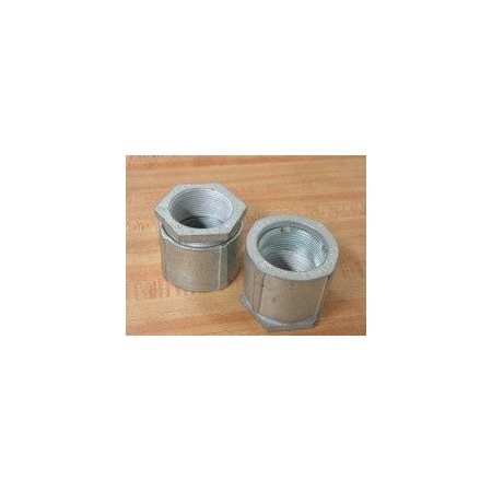 O-Z/Gedney 1-1/2in, Zinc Plated Malleable Iron, Concrete Tight, Threaded, 3-Piece, IMC Coupling 4-150