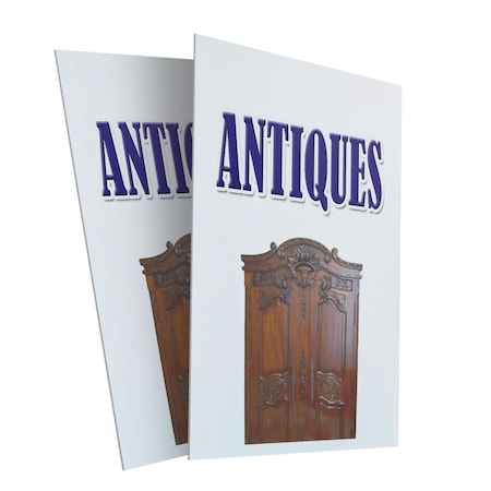 Signmission Antiques, Plastic Signs Only 24 Inch x 36 Inch, Corrugated Plastic, 2PK CSB-2436-2PACK-Antiques