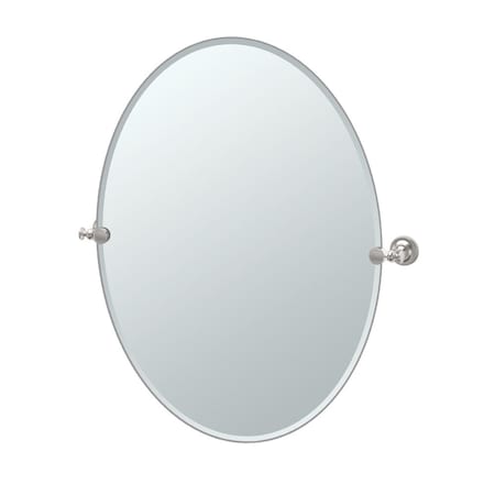 Gatco Tavern 32" Frameless Oval Mirror Satin Nickel 4029LG