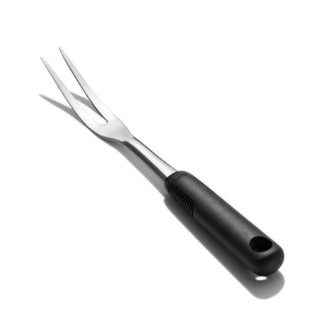 Good Grips Carving Fork, 2-Tine, Stainless Steel Blade, Polished, 1 in OAW, 11.7 in OAL 11283500