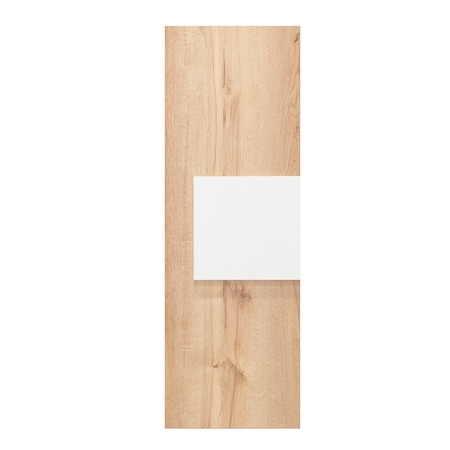 Homeroots 13" Natural Wood Freestanding Single Door Bathroom Vanity And Medicine Cabinet 543594