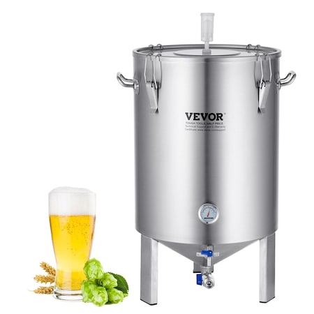 Vevor 16 Gal Stainless Steel Home Brew Kettle Set Beer Brew Bucket Fermentor DM-F600