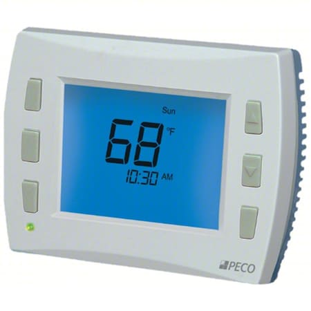 Peco Fan Coil Thermostat, Digital, Push Button TW180-1
