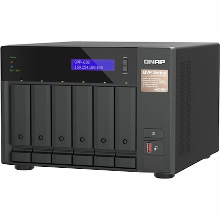 Qnap 6 BAY NVR, 8CH (MAX CHANNELS 36), V QVP-63B-US