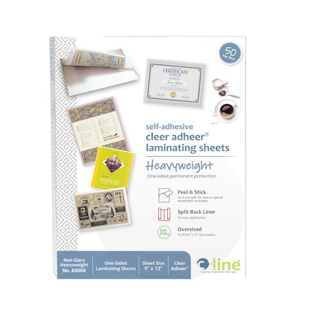 C-Line Products Laminate Sheets, Heavy, 9 x 12", PK50 65004