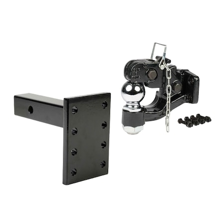 Mytee Products Mounting Pintle Hitch KIT Mounting Plate w/8Ton Pintle Hitch 2-5/16in Ball for Trailer PH2516-MP2-KIT
